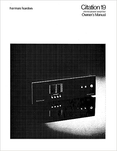 Harman Kardon Citation 19 Amplifier 