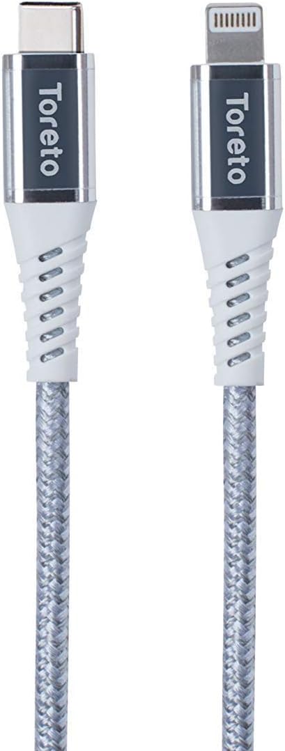 Toreto Type C to Lightning Data Cable for Mac Book, Type C and iOS Devices Zippy 4"-TOR 825