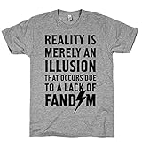 HUMAN Reality Is Merely An Illusion That Athletic Grey Medium T-Shirt