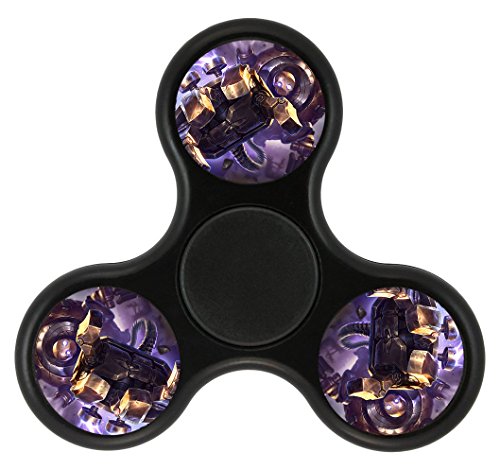 League of Legends Blitzcrank Hand Spinner 3-5 Minutes EDC Fidget Toy With Highly Speed Hot Wheel Design Finger Tri-Spinner Relief Toys For Focus,Anxiety,ADHD,Spend Time, Adults &Kids