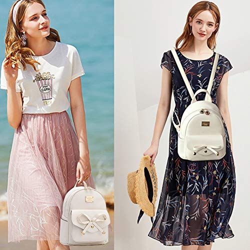 Girls-Bowknot-Cute-Leather-Backpack-Mini-Backpack-Purse-for-Women