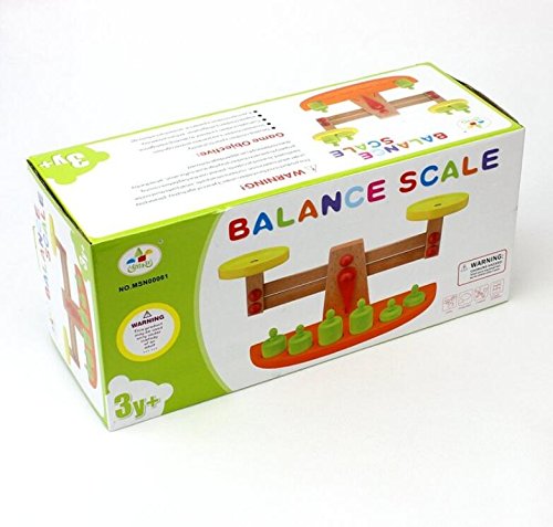Topwon Wooden Toy Scale Balance Early Educational Weights