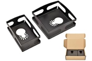 AOMUCH Stainless Steel Square Slot Cutter Oscillating Tool, Drywall Outlet Cutout Tool，One Step in Place Oscillating Square Blade for Wood, Plastic Metal (2 Pack)