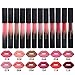 Matte Lipstick Set, NICEFACE 12 Colors Waterproof Long Lasting Lip Gloss Non-Stick Cup Liquid Lipstick Set (4ANGELS)