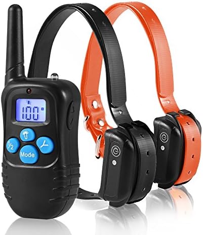 Natty Petty Safe Waterproof Rechargeable Dog Training Collar Remote E-Collar for Pet Training ,for two dogs
