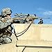 Paracord Rifle Sling, 2 Point Gun Sling Adjustable Shotgun Sling with Swivels for Outdoor Hunting (Brown&Khaki)
