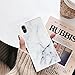 YonMeet Chic Black White Marble Case for iPhone XS X 10 Retro Classic Stylish Cover for iPhone 8 7 Plus 8plus Square Shockproof Strong Protective Back Casing (iPhone X/XS, White)