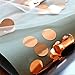 Yalulu 80 Grams Metallic Rose Gold Pink Round Circles Tissue Paper Confetti Table Confetti for Birthday Parties, Weddings, Anniversaries, Baby and Bridal Showers