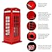 D-Foxes Delicate Britain Metal Alloy Money Coin Spare Change Piggy London Street Red Telephone Booth Bank Souvenir Gift Model Box Jar (Large)