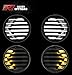Razer Auto Rock Crawler Black+Clear lens+Turn Signal LED Light+LED Running Light 1 Pair (Black) for 07-17 Jeep JK Wrangler