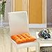 Sanding Seat Cushion,Leegor 40 * 40cm Flexible Nine-Pin Soft Seat Cushion Indoor Home Garden Patio Home Cushion Kitchen Office Square Cotton Buttocks Chair Pads, Comfortable and Breathable (Orange)