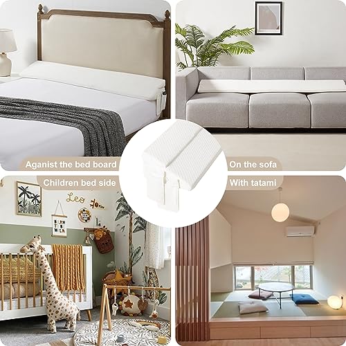 HomeMate Queen 60''Foldable Bed Wedge Pillow for Headboard Upgraded