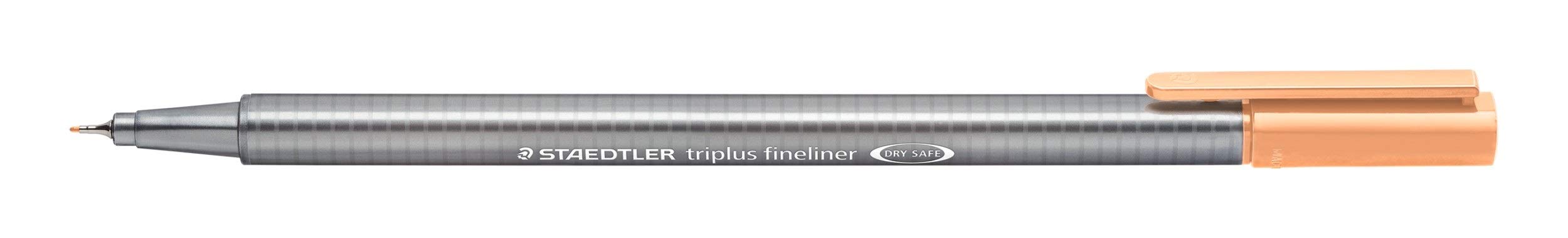 Staedtler 334-430 fineliner triplus, Triangular Shaft, in a Cardboard case, Metal-encased tip, Approximately 0.3 mm, 10 Pieces, Skin Colours โ image 1
