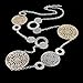 Long Way Vintage Long Statement Necklace Real Gold Silver Plated Round Flower Women Necklaces & Pendants Fashion Jewelry, 