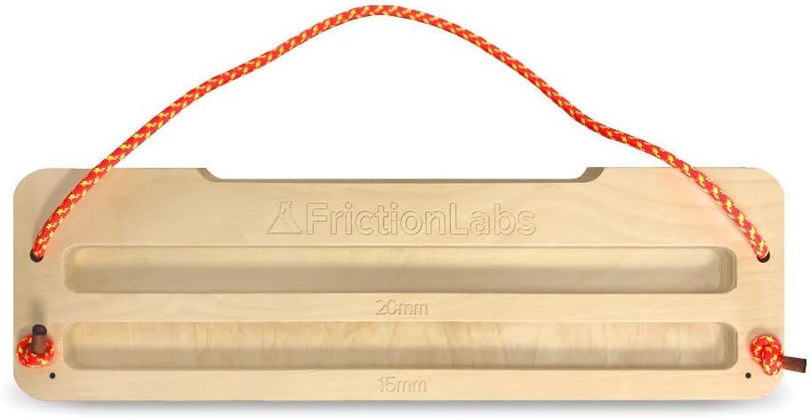 Friction Labs Hangboard | The Only Board You Can Hang Anywhere or Permanently Mount | Compact Portable Fingerboard with Edges, Slopers & Holds | Home Equipment for Training, Finger Strength & Fitness