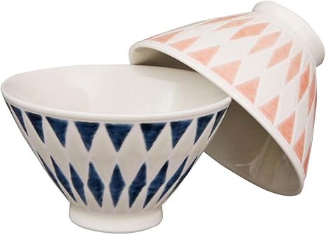 Amazon 波佐見焼 茶碗 ペアセット 勲山窯 彫ダイヤ 夫婦茶碗 お茶碗 ご飯茶碗 おしゃれ モダン 北欧 飯碗 オンライン通販