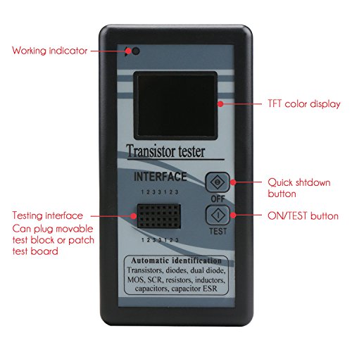 Transistor Tester, DROK Mosfet Transistor Capacitor Tester, Mega328 NPN PNP Transistor Diode Resisto - //medicalbooks.filipinodoctors.org