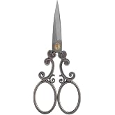 Antique Vintage Style Scissor,Mini Vintage Stainless Steel Sewing Scissors Classical Cutting Embroidery Crafts Tool Household DIY Sewing Accessories(Silver Gray)