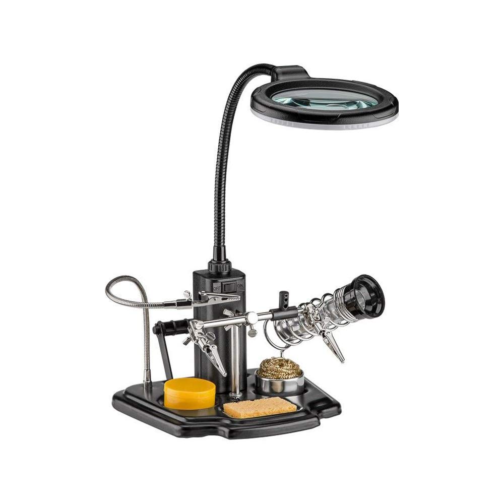 Fixpoint 45241 Soldering Aid with Led Lamp, Black