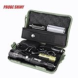 Flashlight ,LandFox X800 Zoomable XML T6 LED Tactical Flashlight+18650 Battery+Charger+Case