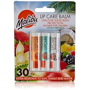 Malibu Blister Lipbalm with SPF30, Mango/Mint/Tropical 12 ml, (Pack of 1)
