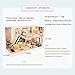 CUTEBEE Dollhouse Miniature with Furniture, DIY Dollhouse Kit Plus Dust Proof and Music Movement, 1:24 Scale Creative Room Idea(Happinese)