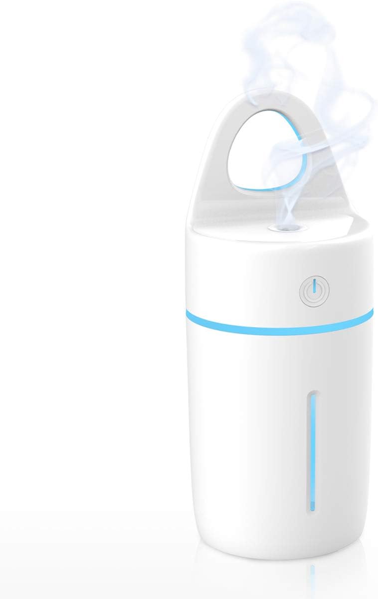 Metalbay Aroma Diffuser, Mini Ultrasonic Essential Oil Diffuser with 7 LED lights, USB Cool Mist Air Humidifier for Car, Office, Bedroom (175ml)