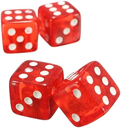 Topxome4pcs Plastic Wheel Stem Tyre Air Valve Dustproof Cap Gold Dice Tire Tyre Valve Caps Bike Auto Truck Tire Valve Dust Cap (Red)