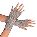 Charberry Fashion Arm Fingerless Winter Unisex Soft Warm Mitten Gloves (Gray)