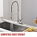Best Commercial Stainless Steel Pull Down Sprayer Kitchen Sink Faucet, Brushed Nickel Kitchen Faucets