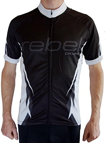 Rebel Cycling Full Zipper Bike Jersey - Anti-Bacterial - Anti-UV - Dry Fit Polyester Material - Lightweight and Breathable (XS)