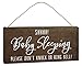 Baby Sleeping Sign for Front Door Decorations Hanging - Do Not Knock or Ring Doorbell - No Soliciting Please Don't Disturb 6 x 12