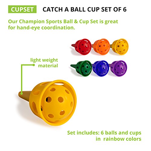 Champion Sports Catch A Ball Set: Classic Kids Outdoor Party Game for Lawn, Camping & Beach
