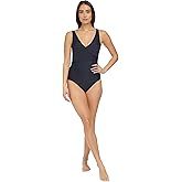 Tommy Hilfiger Womens Full Coverage V-Neck Swimsuit