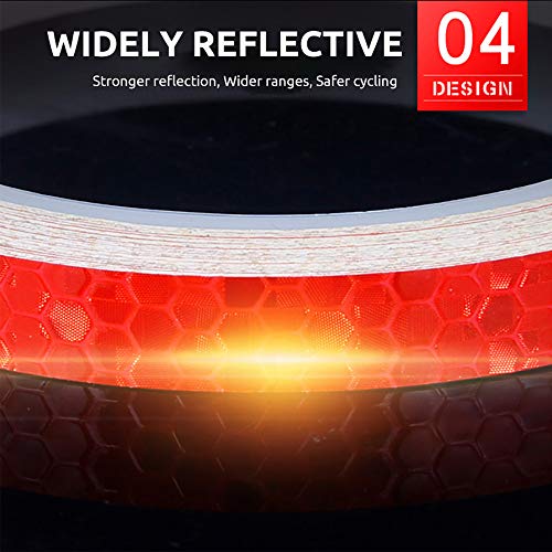 Reflective Tape 7 Roll Safety Tapes Warning Strip Self-Adhesive DIY Decoration Bicycle Wheel Rim Light Reflective Stickers Reflective Wheel Tape Decal Sticker for Bike, Car, Truck, Motorcycle - 8M - Thumbnail 7