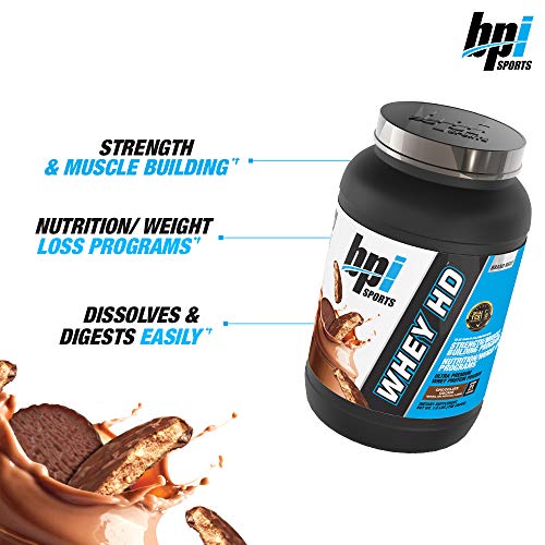 BPI Sports Whey HD Ultra Premium Protein Powder, Chocolate Cookie, 1.8 Pound - Thumbnail 4