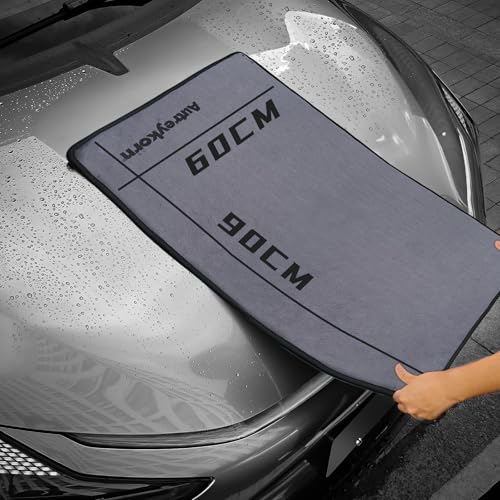 Autreykorn XXL Car Microfibre Cloth (90 x 60 cm) 700 GSM Ultra Absorbent Microfibre, Fast Drying without Streaks, Perfect for Car, Motorcycle, Boat and Vehicle Detailing
