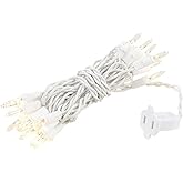 Novelty Lights 5 Feet 20 Bulbs Vintage Short Mini Light String, Clear Bulbs on White Wire, 4-Inch Spacing Fairy Lights, Connectable End-to-End, UL Listed for Indoor/Outdoor