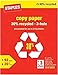 Staples 580524 30% Recycled 8.5-Inch x 11-Inch Copy Paper 20 lbs 92 Brightness 500/RM