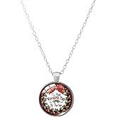 Bestleey Christmas Necklace for Women Vintage Elk Snowflakes Pendant Necklace Crystal Glass Christmas Tre Bowknot Necklace Sweater Chain Holiday Simple Fashion Jewelry