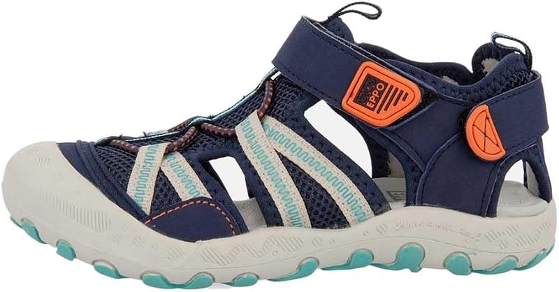 DEINZE - Sandalias de Gladiador para Niños | Cierre de velcro | Puntera reforzada | Color Marino | Talla 25