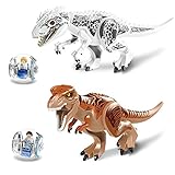 HKF 2 Pieces Large Size Jurassic World Tyrannosaurus Rex Toys Set - Dinosaur Building Toys Great Gift for Kids