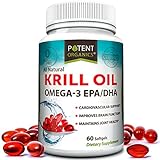 Premium Krill Oil 1000 mg â€“ 60 Softgels - No Fishy Aftertaste - Promotes Joint, Cardiovascular & Brain Health - Nutritional Supplement - Reduces Inflammation & Cholesterol â€“ Made in USA â€“ GMO Free