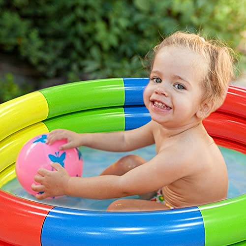 Inflatable Baby Pool, 36'' Rainbow Kiddie Pool, Inflatable Cooler Drink