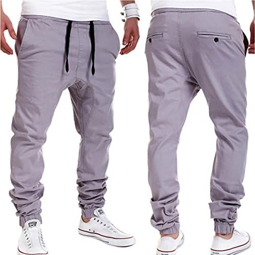 BINGKA Mens Jogger Pants Harem Running Joggers Bottom Pants
