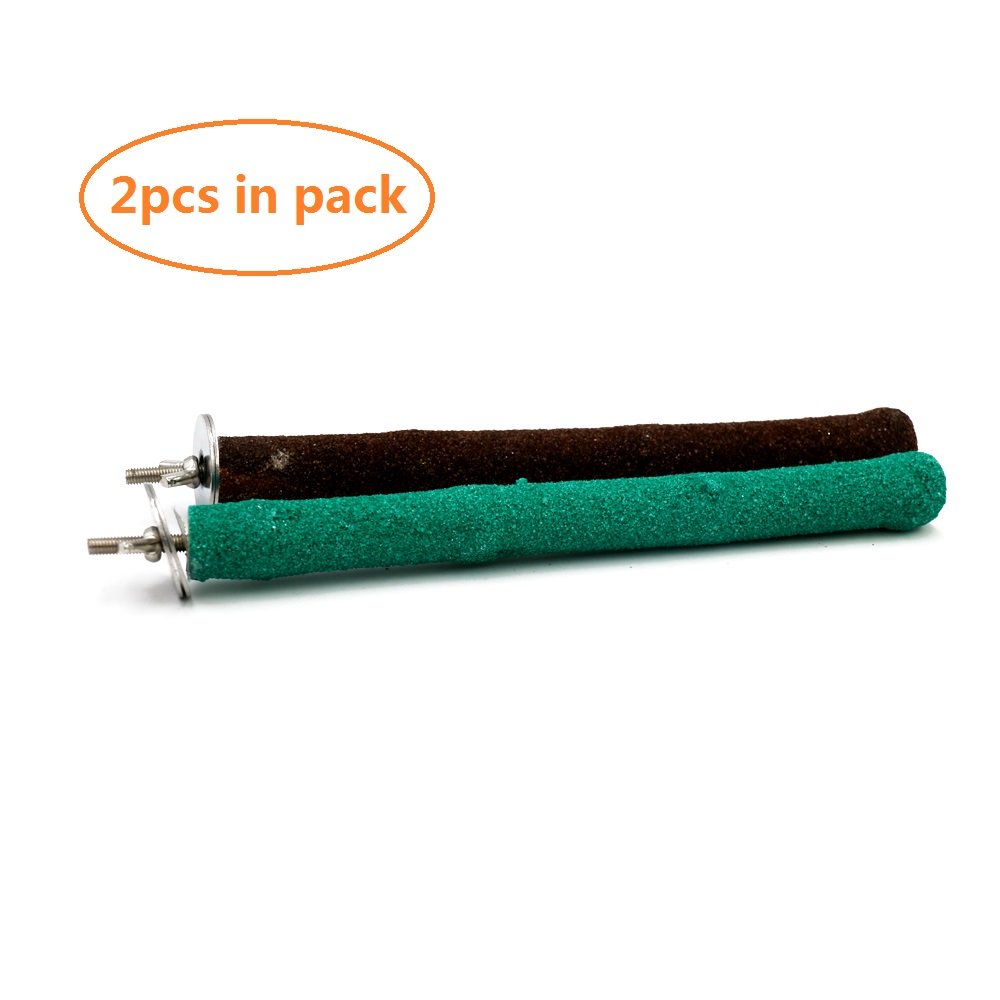 Borangs Parrot Perches Bird Stand Natural Wood Quartz Sand Branches