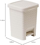 Addis Rattan Effect 6L Bathroom Bin Cream Calico Linen view 4