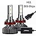 INFITARY H11/H8/H9 LED Headlight Bulbs Conversion Kit All-in-One 8000LM 6500K ZES High Low Beam Super Bright Cool White Fog Light Plug Play Car Replacement LED Auto Headlamp 3Yrs
