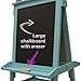 Little Partners Learn 'N Play 2-Sided Art Easel for Painting, Magnetic Dry Erase & Chalkboard, Kids Art Supplies, Toddler Arts & Crafts (Turquoise)