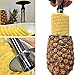 2pcs Silver Stainless Steel Pineapple Corer Peeler Stem Remover Blades for Diced Fruit Rings All in One Pineapple Tool Peeler Slicer